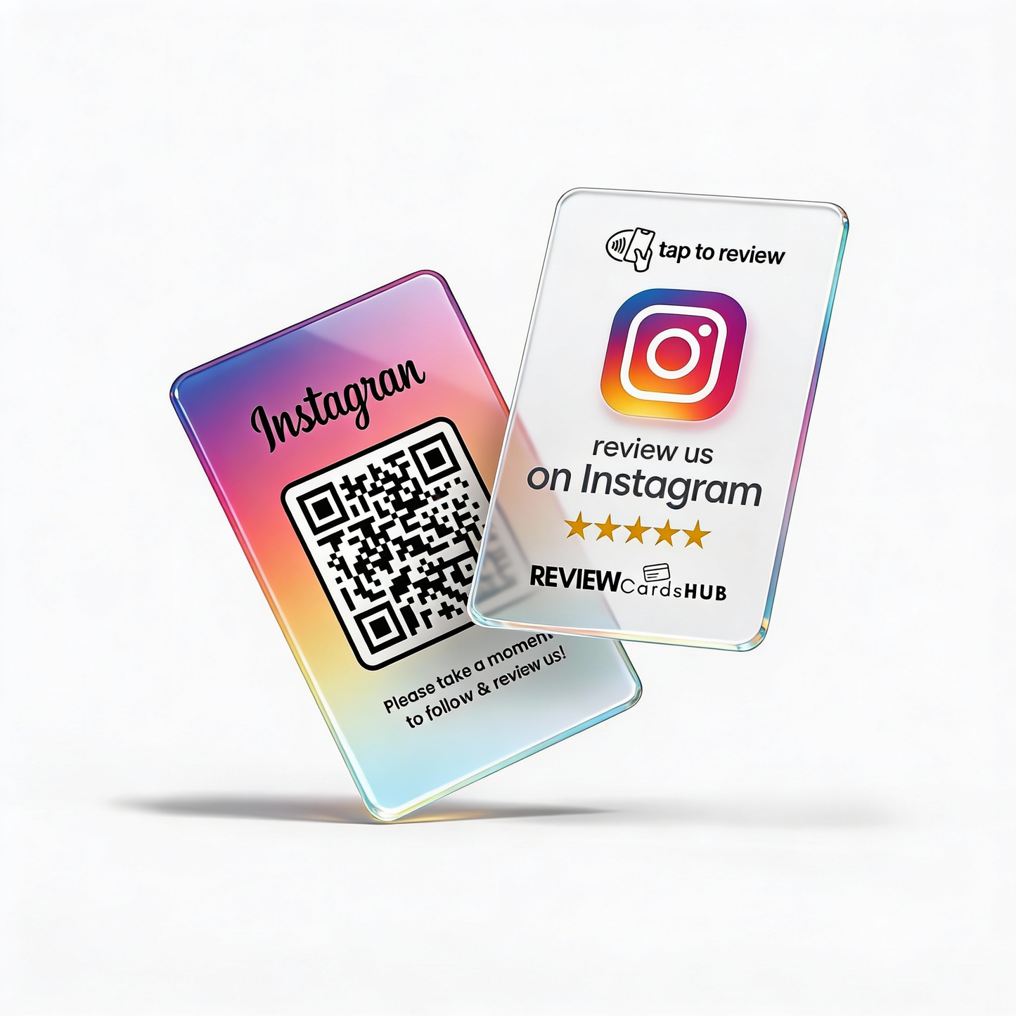 Instagram Review & Follow Card
