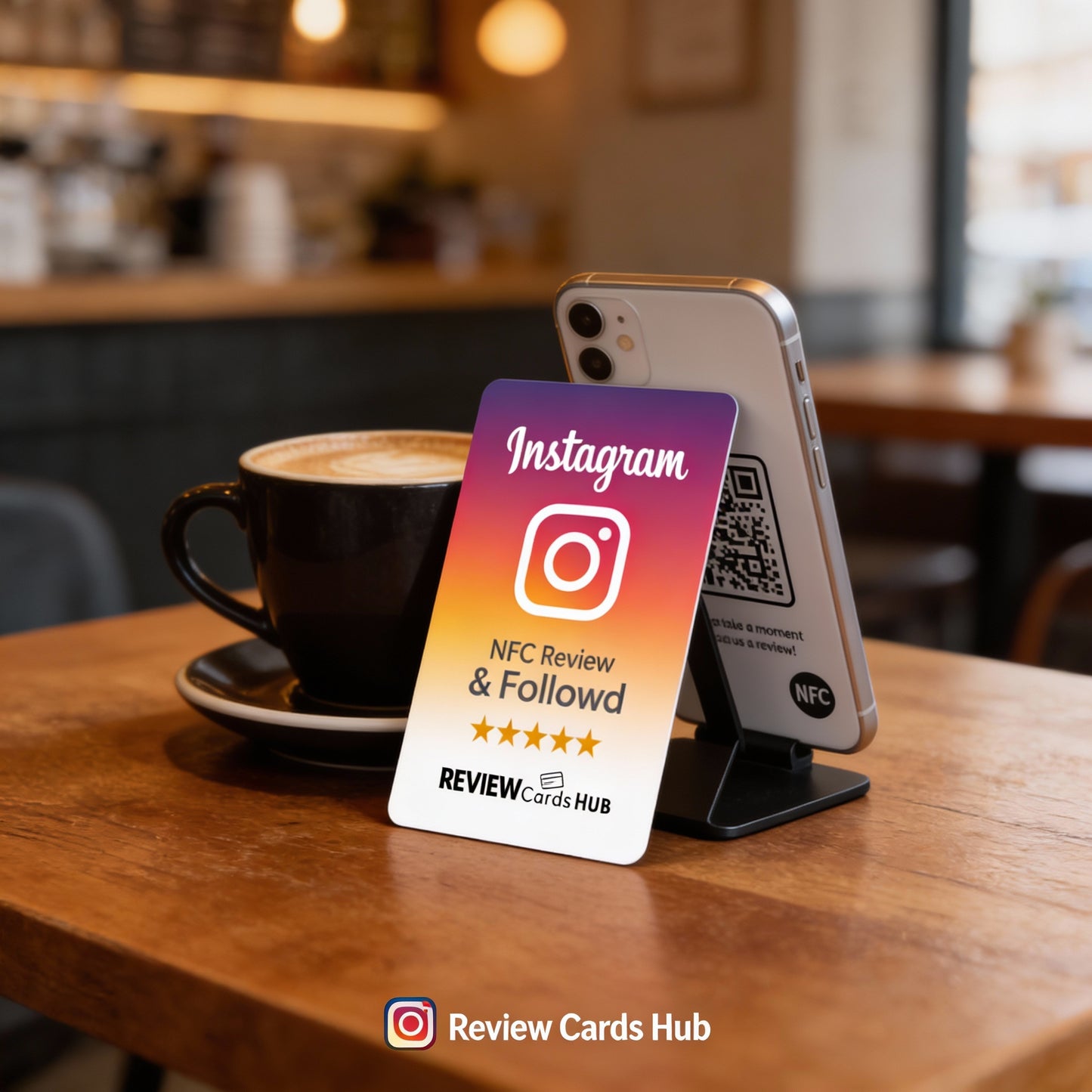 Instagram Review & Follow Card