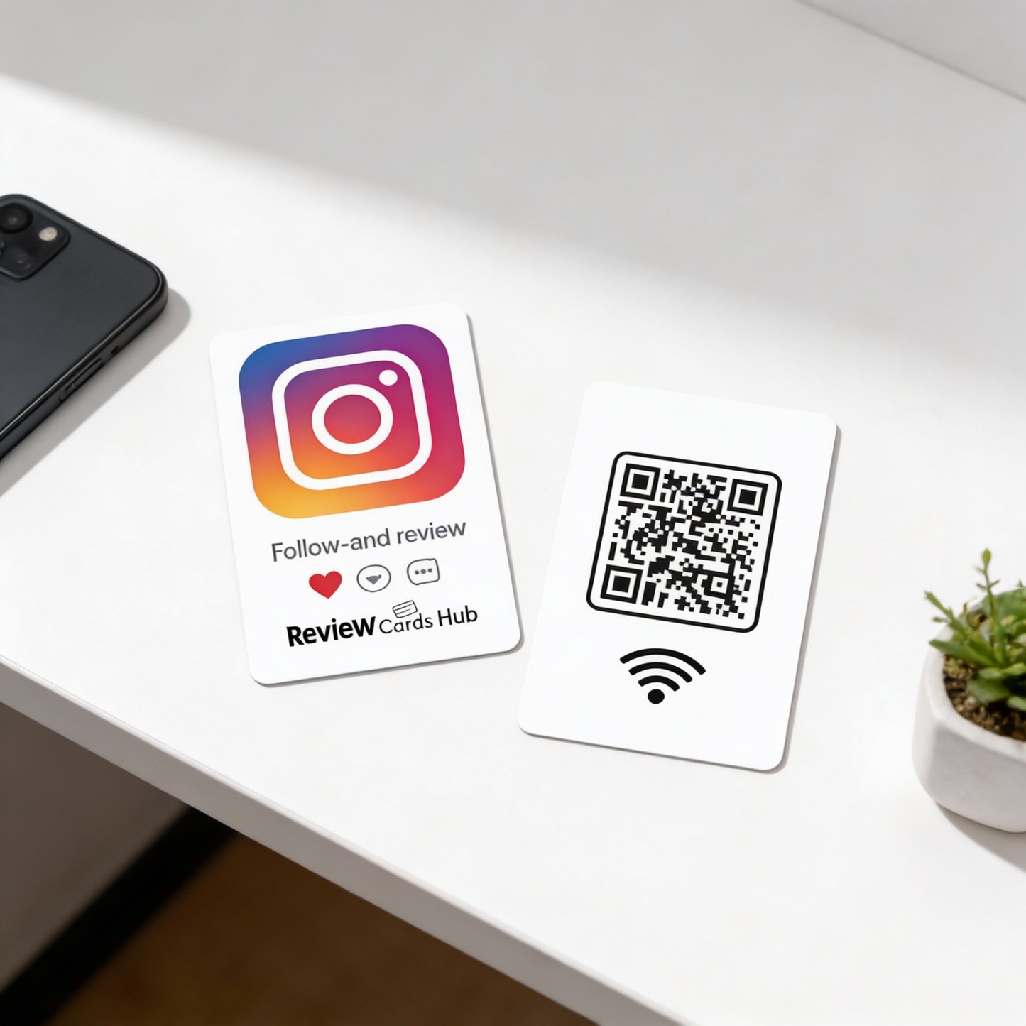 Instagram Review & Follow Card