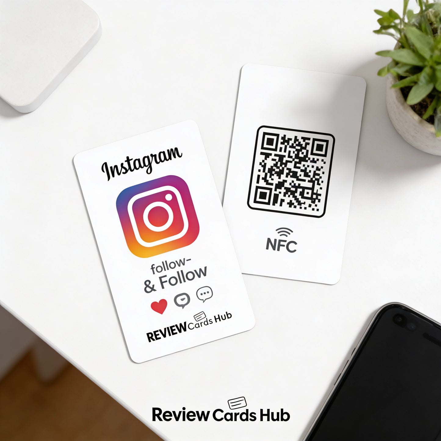 Instagram Review & Follow Card